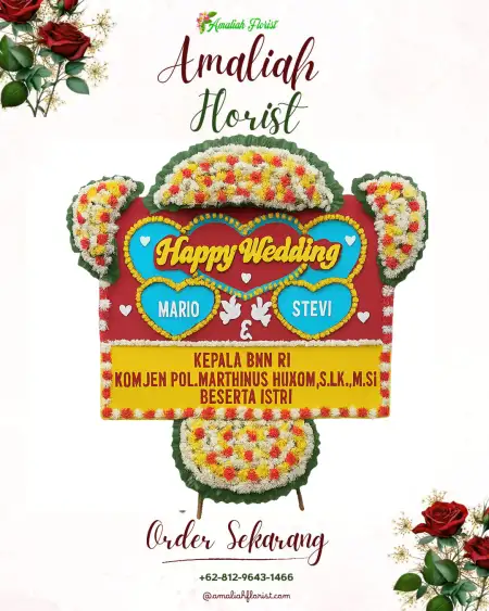 Papan Bunga Pernikahan Haurgombong